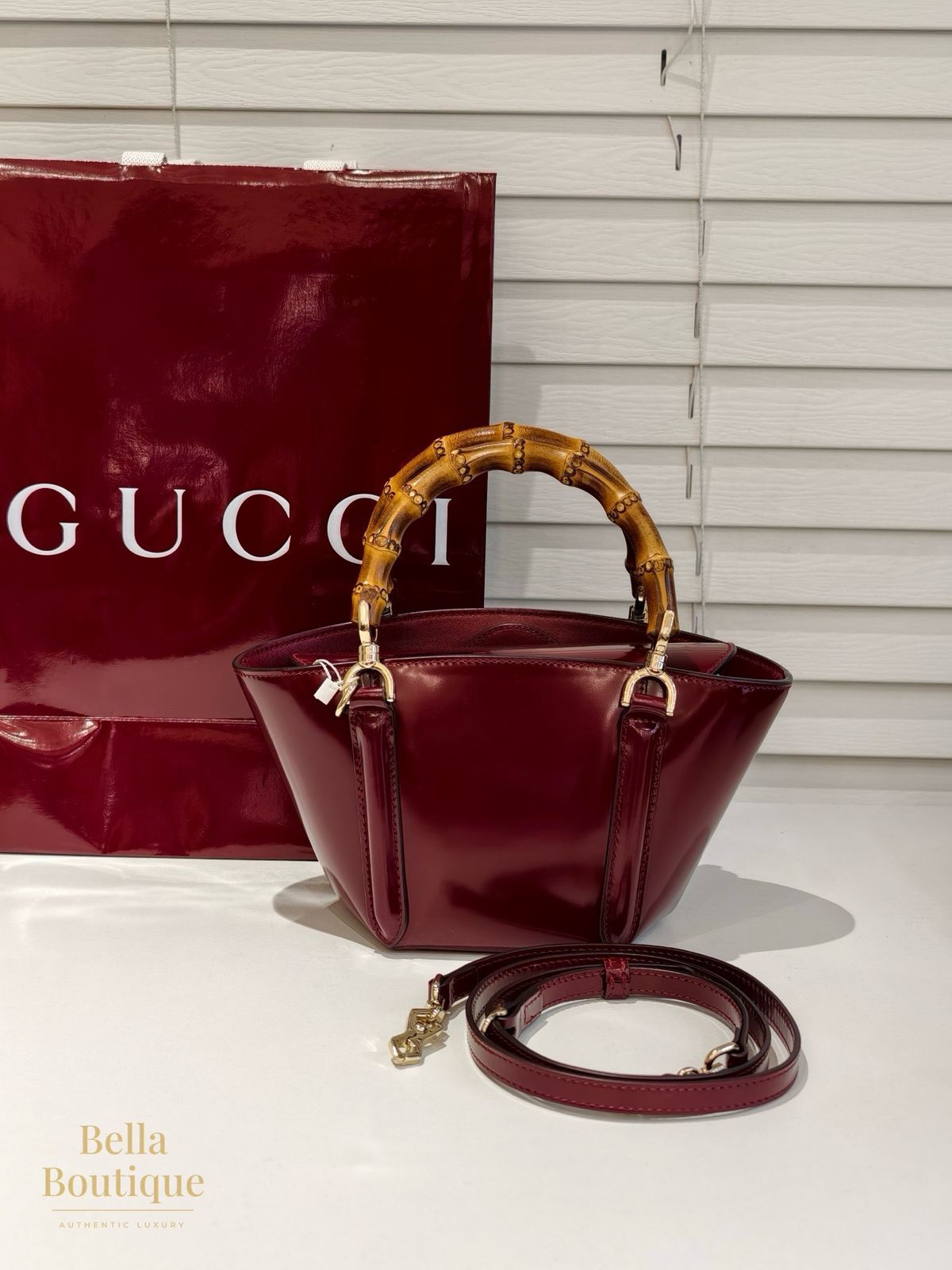 شنطة Gucci بامبو باسكِت أصلية
