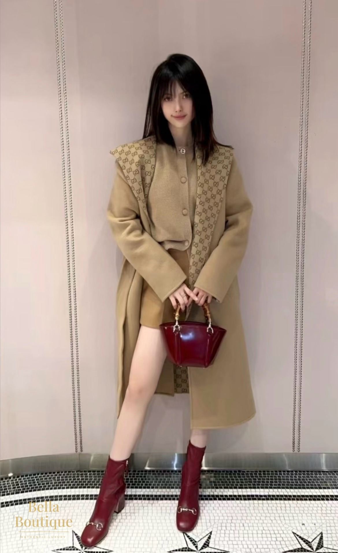 شنطة Gucci بامبو باسكِت أصلية — محمولة