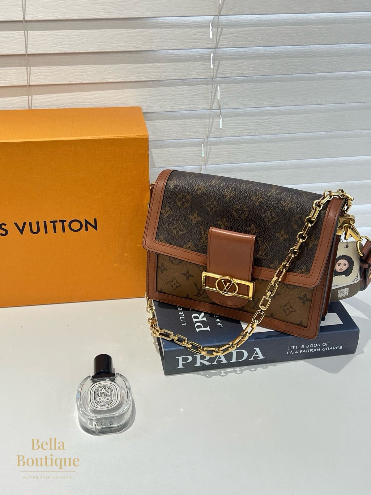 شنطة Louis Vuitton دوفين MM أصلية — بإطلالة كاملة