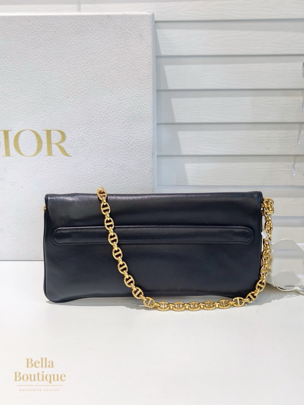 شنطة Dior دبل — أسود أصلية — من الخلف