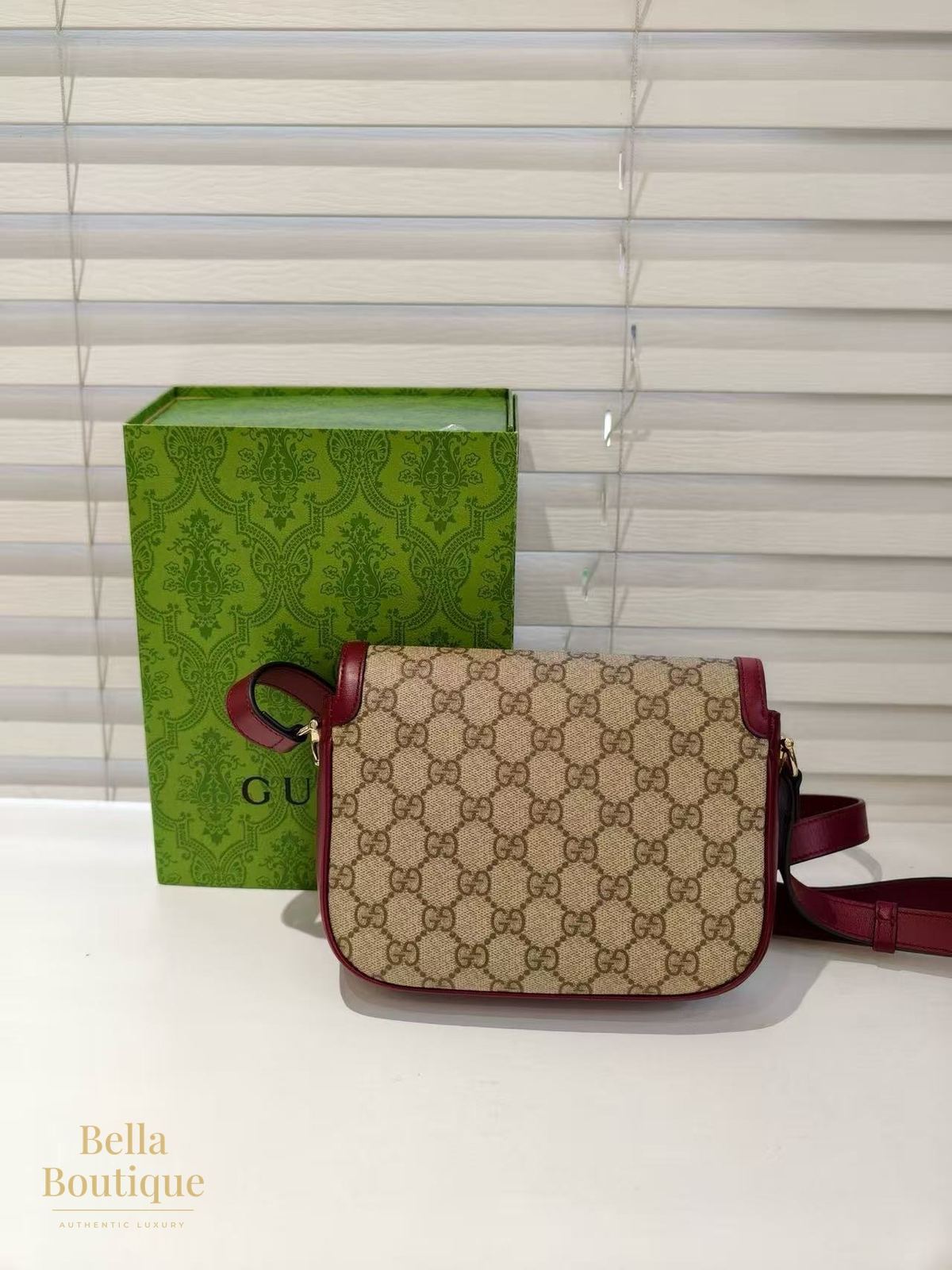 شنطة Gucci هورسبيت ١٩٥٥ ميني أصلية — من الخلف