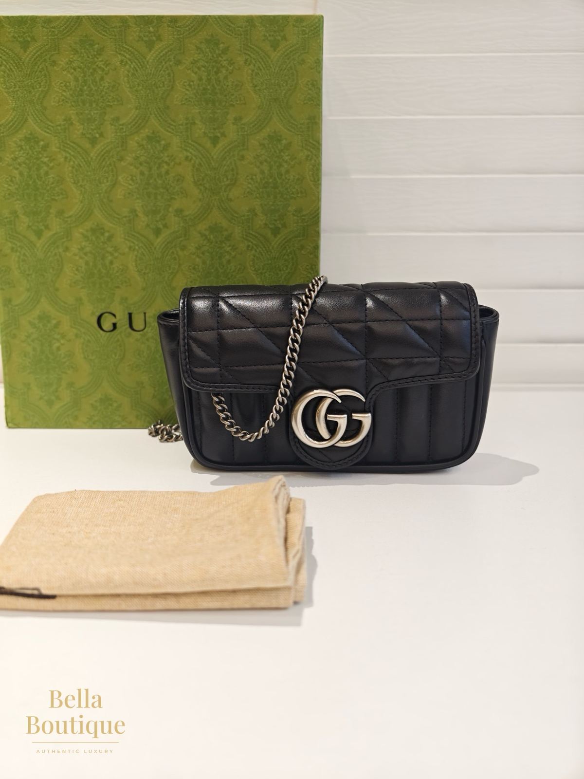شنطة Gucci جي جي مارمونت ميني أصلية — مع العلبة وكيس الحماية