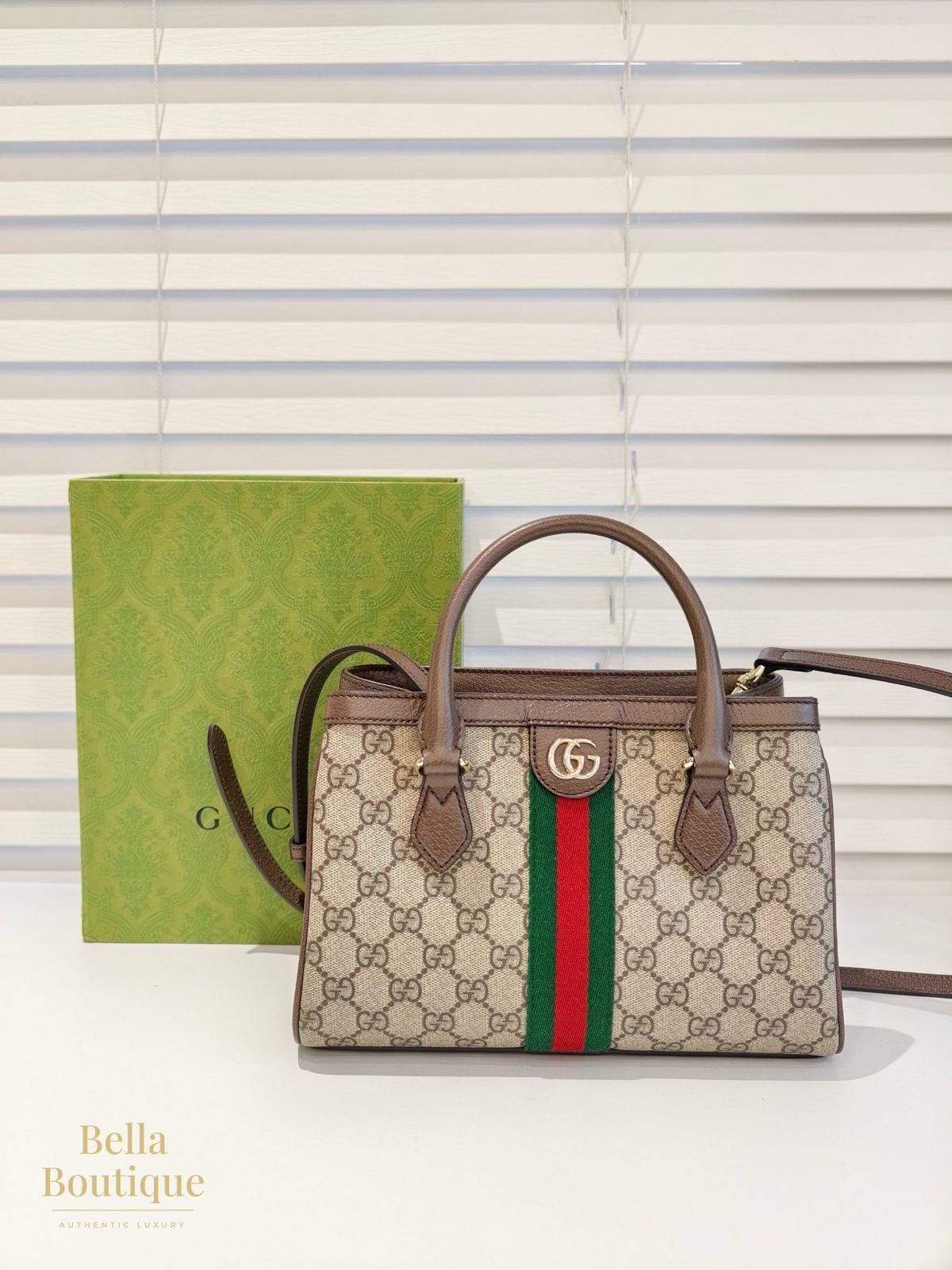 شنطة Gucci أوفيديا GG توت أصلية — المنظر الأمامي
