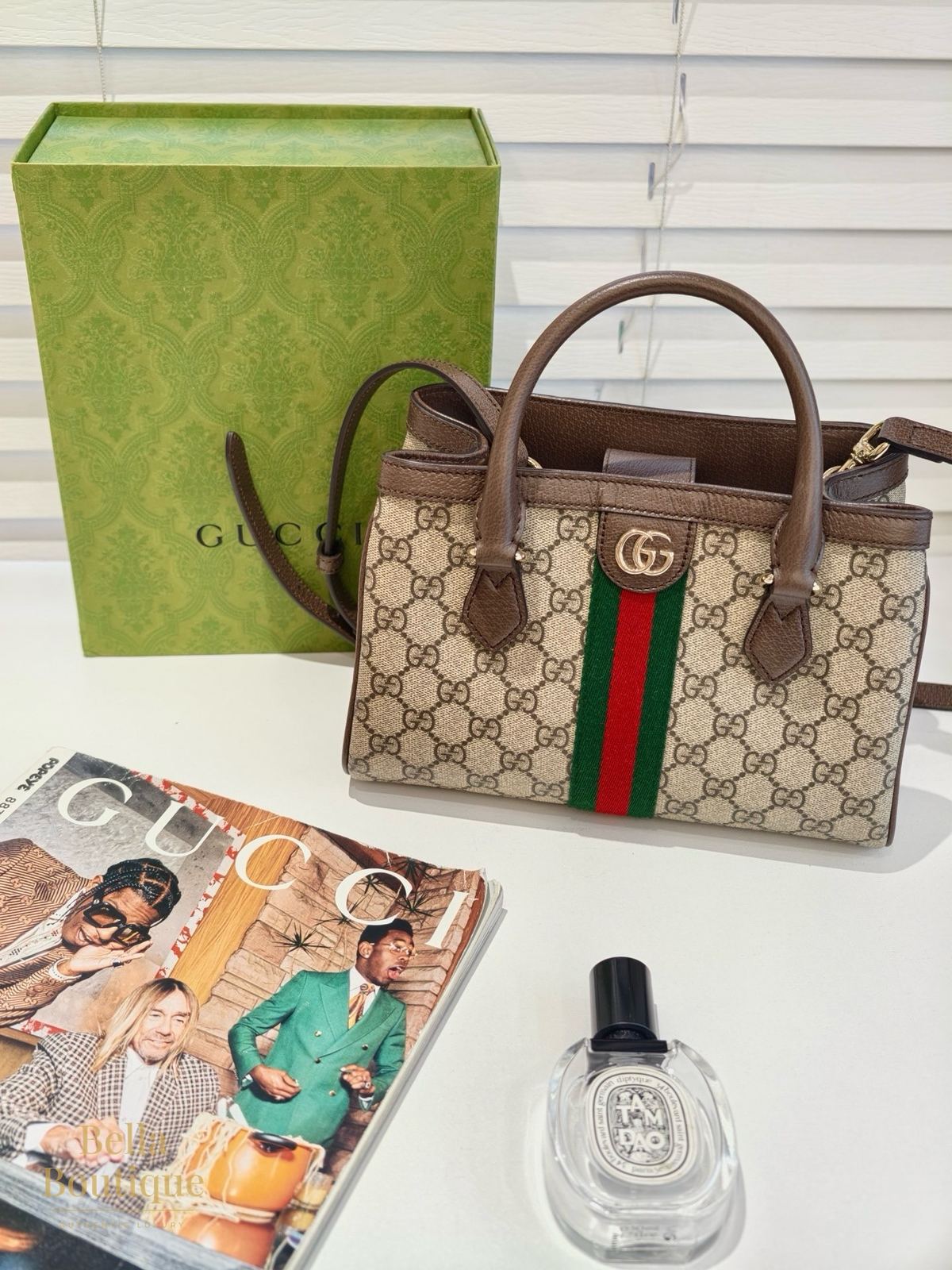 شنطة Gucci أوفيديا GG توت أصلية — بإطلالة كاملة