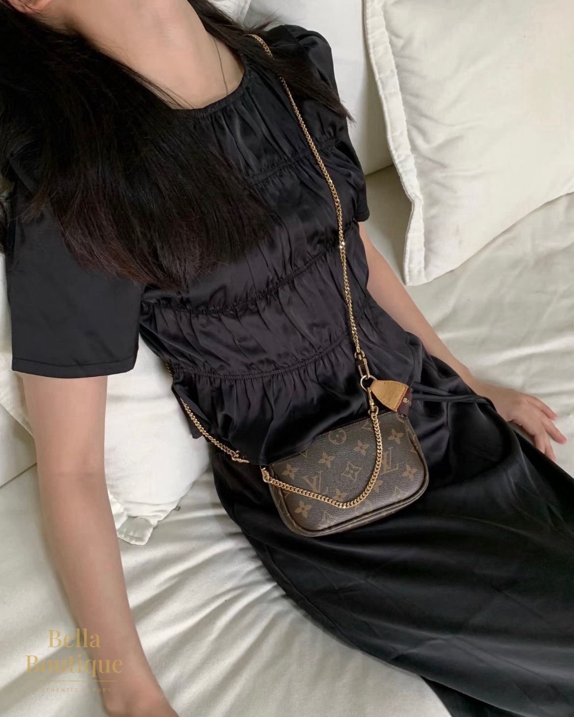 شنطة Louis Vuitton ميني بوشيت أصلية — محمولة على الكتف